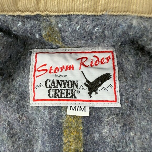 VTG Canyon Creek Storm Rider Blanket Lined Denim Trucker Jacket Men's Sz Medium - Picture 2 of 12